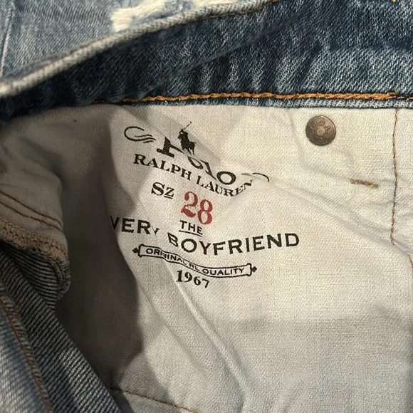 Polo Ralph Lauren - Women’s Patchwork Pony Pocket Avery Boyfriend Jeans -Size 28